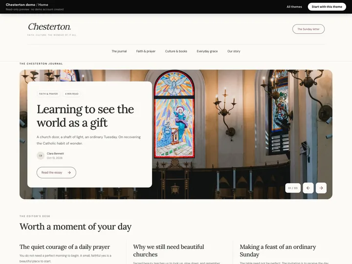 Chesterton website preview