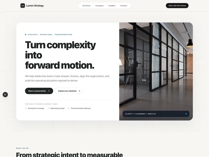 Enterprise Corporate website preview