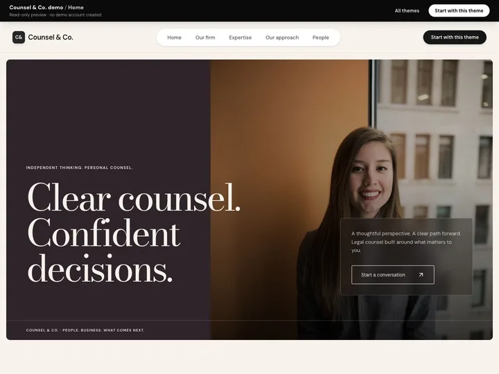 Counsel & Co. website preview
