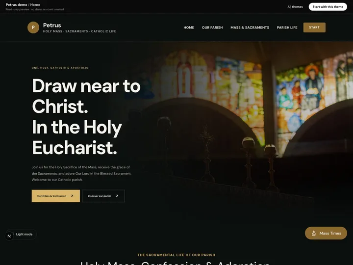 Petrus website preview