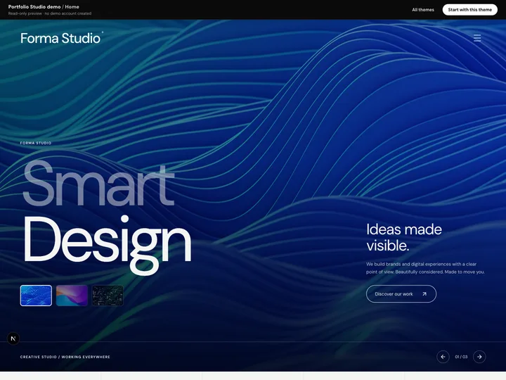Portfolio Studio website preview